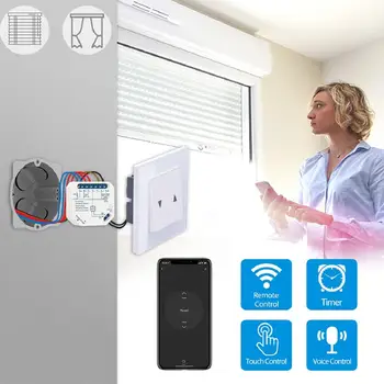 Tuya Smart Life WiFi Модуль Переключения Штор для Жалюзи, Рулонных Штор Google Home Alexa, Приложение Для Голосового Управления, Таймер, Умный Дом, Сделай САМ Изображение