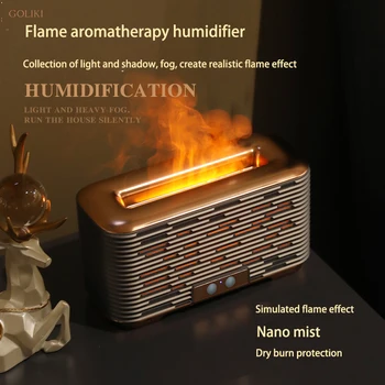 3D Домашний Пламенный Диффузор USB Парфюмированный Мини-Увлажнитель Воздуха для Спальни Difusor de Aroma Ультразвуковой Увлажнитель Воздуха Umidificador de Ar Изображение