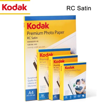 Классическая фотобумага Kodak Premium RC Satin 270GSM, 6-дюймовый цветной фотоальбом для струйной печати формата А4, мгновенная сушка и водонепроницаемость Изображение