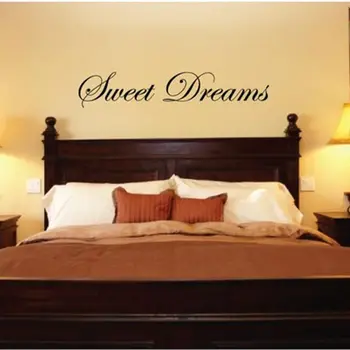 Sweet Dreams Настенные Наклейки С Цитатами, Виниловые Надписи Sweet Dreams, большой размер 90x22cm f2055 Изображение