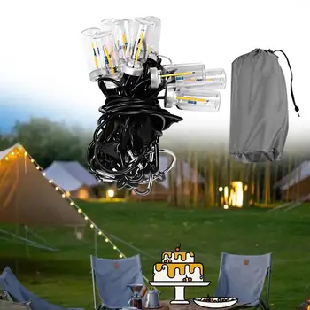 Наружные подвесные светильники с USB-портом, подвесные светильники на заднем дворе для палатки, беседки Изображение