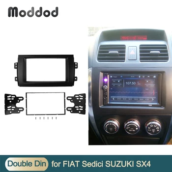Двойная панель Din для SUZUKI SX4 Fiat Sedici Радио DVD Приборная панель Стерео Панель Для монтажа на приборную панель Комплект отделки Рамка безель Изображение