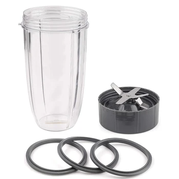 Запасные части, чашка на 32 унции, лезвие и уплотнительное кольцо, замена резиновых прокладок, совместимых с Nutribullet Изображение