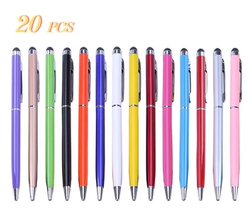 20шт 14-цветная Мини-Универсальная металлическая шариковая ручка, стилус 
