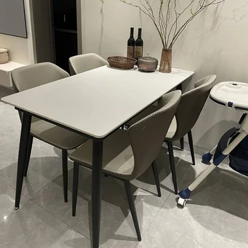 Минималистичный Роскошный Журнальный столик, Современный металлический прямоугольный Мраморный стол в скандинавском стиле, Многофункциональные предметы домашнего обихода для гостиной Изображение