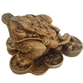 Китайская денежная лягушка фэн-шуй трехногая жаба денежный горшок медная статуэтка металлическое изделие ручной работы Изображение