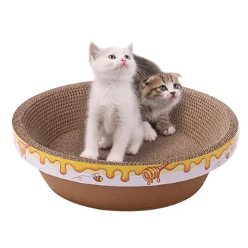 Двухслойная Съемная Удобная когтеточка для котенка, лежанка для снятия стресса, игрушки для кошек, Товары для домашних животных Изображение