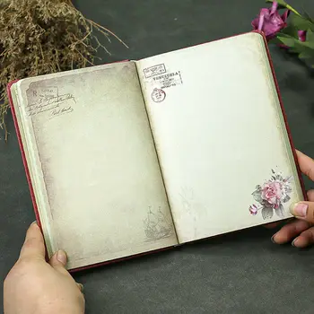 2022 Ретро цветочный дневник ручная бухгалтерская книга в китайском стиле студенческая записная книжка полноцветная страница блокнот записная книжка Изображение