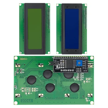 LCD2004 + I2C 2004 20x4 2004A Синий/зеленый экран HD44780 Символьный ЖК-дисплей/с модулем адаптера последовательного интерфейса IIC/I2C для arduino Изображение
