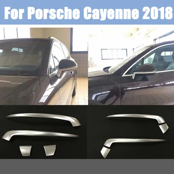 Для Porsche Cayenne 2018 Автомобильные Боковые зеркала заднего вида, накладка, автомобильные аксессуары для укладки, защита зеркала заднего вида автомобиля, tri Изображение