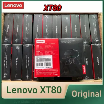 Lenovo XT80 беспроводные Bluetooth наушники TWS наушники с шумоподавлением спортивная водонепроницаемая гарнитура для геймеров 5/10 штук оптом Изображение