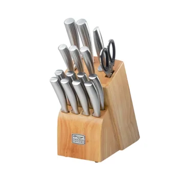 Набор кухонных ножей Chicago Cutlery Elston из 16 предметов с деревянным блоком, набор кухонных ножей, держатель для ножей Изображение
