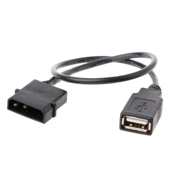 внутренний кабель адаптера питания 30 см для ПК с 2-контактным разъемом IDE 5V Molex к USB 2.0 Типа A Изображение