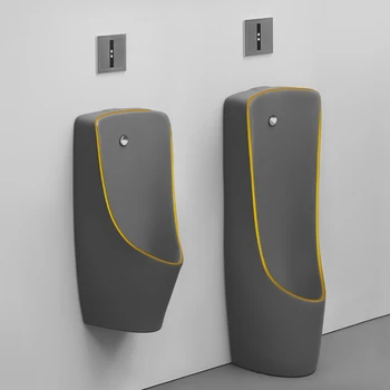 Мужской туалетный писсуар с полностью автоматическим датчиком, настенный дезодорирующий писсуар Изображение