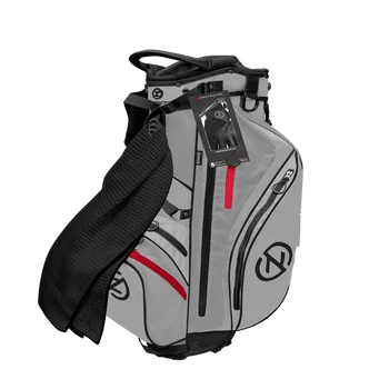 Серая сумка-подставка для гольфа, полотенце для гольфа и перчатки в комплекте Изображение