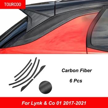 Для Lynk & Co 01 2017-2021 Верхняя отделка двери, окна, Защитная Наклейка, Защитная отделка, аксессуары для экстерьера автомобиля Изображение