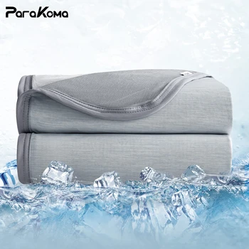 Летние охлаждающие одеяла для горячих спящих, Большой размер, Прохладное одеяло из вискозы и бамбука для кроватей, легкое дышащее одеяло Изображение