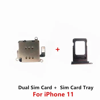 Устройство для чтения sim-карт для iPhone XR, разъем для чтения двух sim-карт, Ленточный Гибкий кабель Для iPhone 11, слот для лотка для sim-карт, держатель Изображение