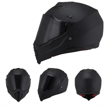 Бесплатная доставка, Одобренный DOT полнолицевой раллийный гоночный шлем, черный/белый-Взрослый размер X-Large Изображение