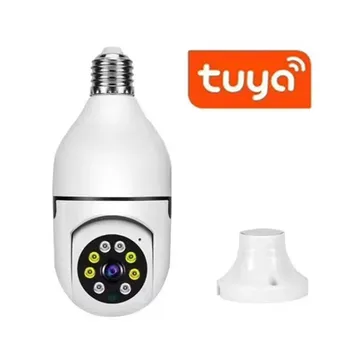 Tuya/Yoosee APP 2MP 1080P E27 Головной Держатель Лампы PTZ IP Купольная Камера Полноцветного Ночного Видения Домашняя Безопасность CCTV Радионяня Изображение