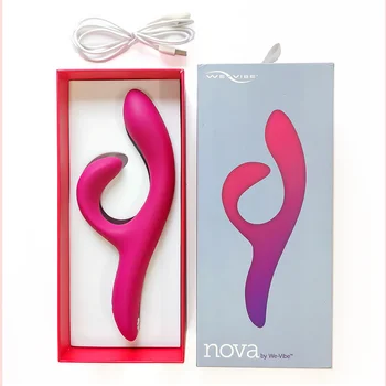 Вибратор Nova 2 Rabbit для женщин, Вибрирующая секс-игрушка с управлением приложением для стимуляции клитора и точки G, гибкий вибратор точки G Изображение