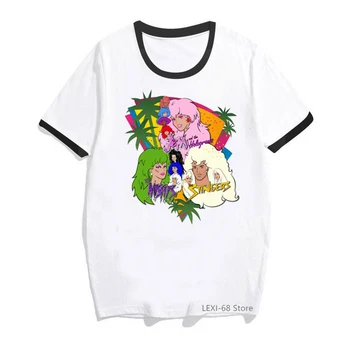 Крутая футболка с принтом Джема и Голограмм, Женская одежда, Футболка, Женская Белая Футболка с коротким рукавом, Летние топы, Футболка Изображение