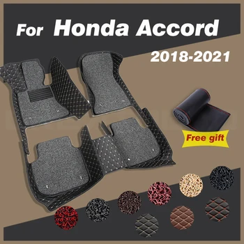 Автомобильные Коврики для Honda Accord hybrid 2018 2019 2020 2021 Автомобильные накладки для ног На заказ, Аксессуары для интерьера, Детали для украшения Изображение