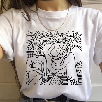 Женская футболка с абстрактным художественным принтом, Модная Летняя одежда, Футболка с графическим принтом, Мультфильм 90-х, Женские футболки, Ретро Женская футболка Изображение