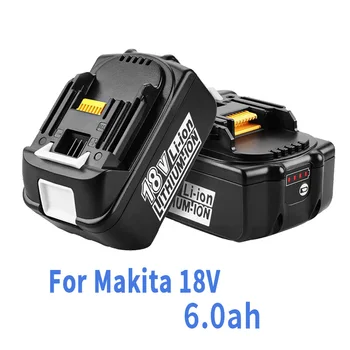 Новейший Обновленный Аккумулятор BL1860 для Makita 18V Battery 6.0ah Аккумуляторная Батарея BL1840 BL1850 Li-Ion для makita 18v Battery Изображение