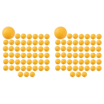 100 упаковок Шариков для пинг-понга премиум-класса, настольный мяч для продвинутых тренировок, Легкие Прочные Бесшовные шарики Оранжевого цвета Изображение