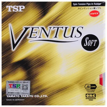 Натуральная Tsp Ventus Spin/мягкая/ Базовая Резина для настольного тенниса С шипами И Губкой для пинг-понга Fast Attack Изображение