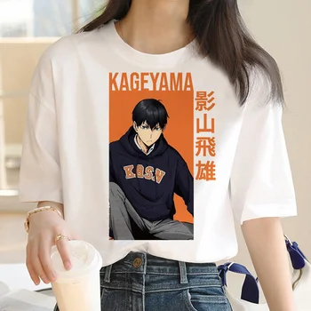 Haikyuu, женская уличная одежда, летняя футболка Y2K, японская одежда 2000-х годов Изображение